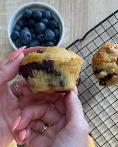 Muffin με μύρτιλα