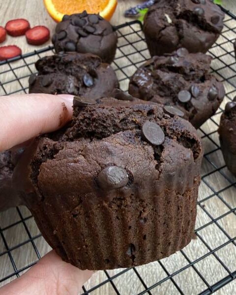 Σοκολατένια muffins χωρίς ζάχαρη