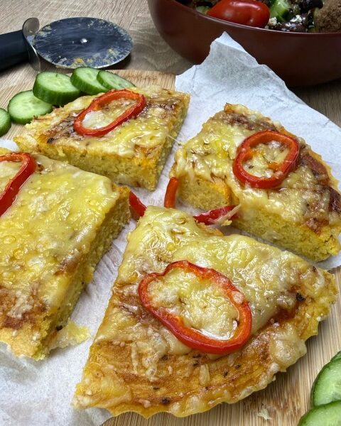 Πίτσα με αλεύρι ρεβυθιού