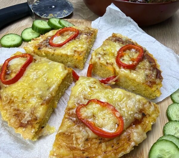 Πίτσα με αλεύρι ρεβιθιού