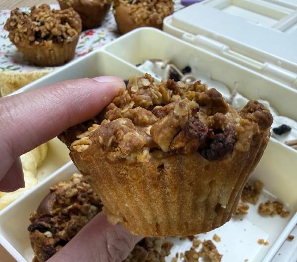 Μηλοπιτάκια με καραμελωμένα μήλα και crumble